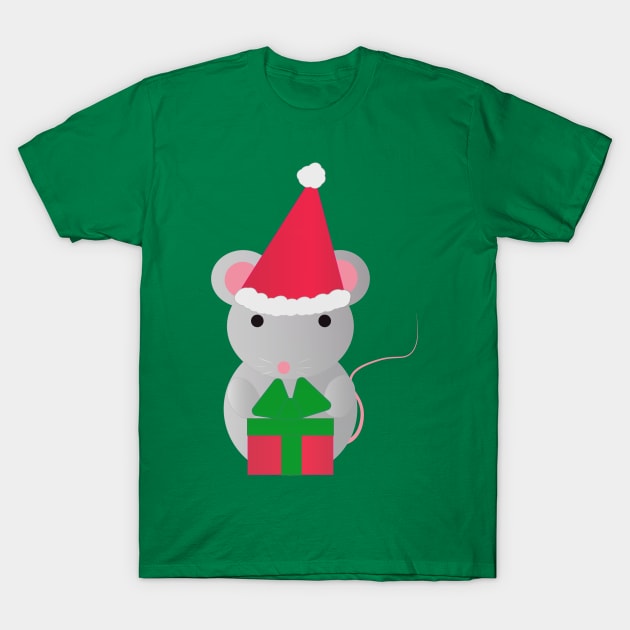 Christmas Mouse T-Shirt by Hedgie Designs